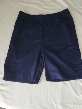 Place Navy Blue Cargo Shorts with Elastic Waist